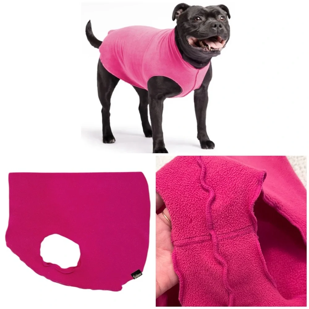 Goldpaw Series - Stretch Fleece Sleeveless Dog Tank Top | Hot Pink, Size 16